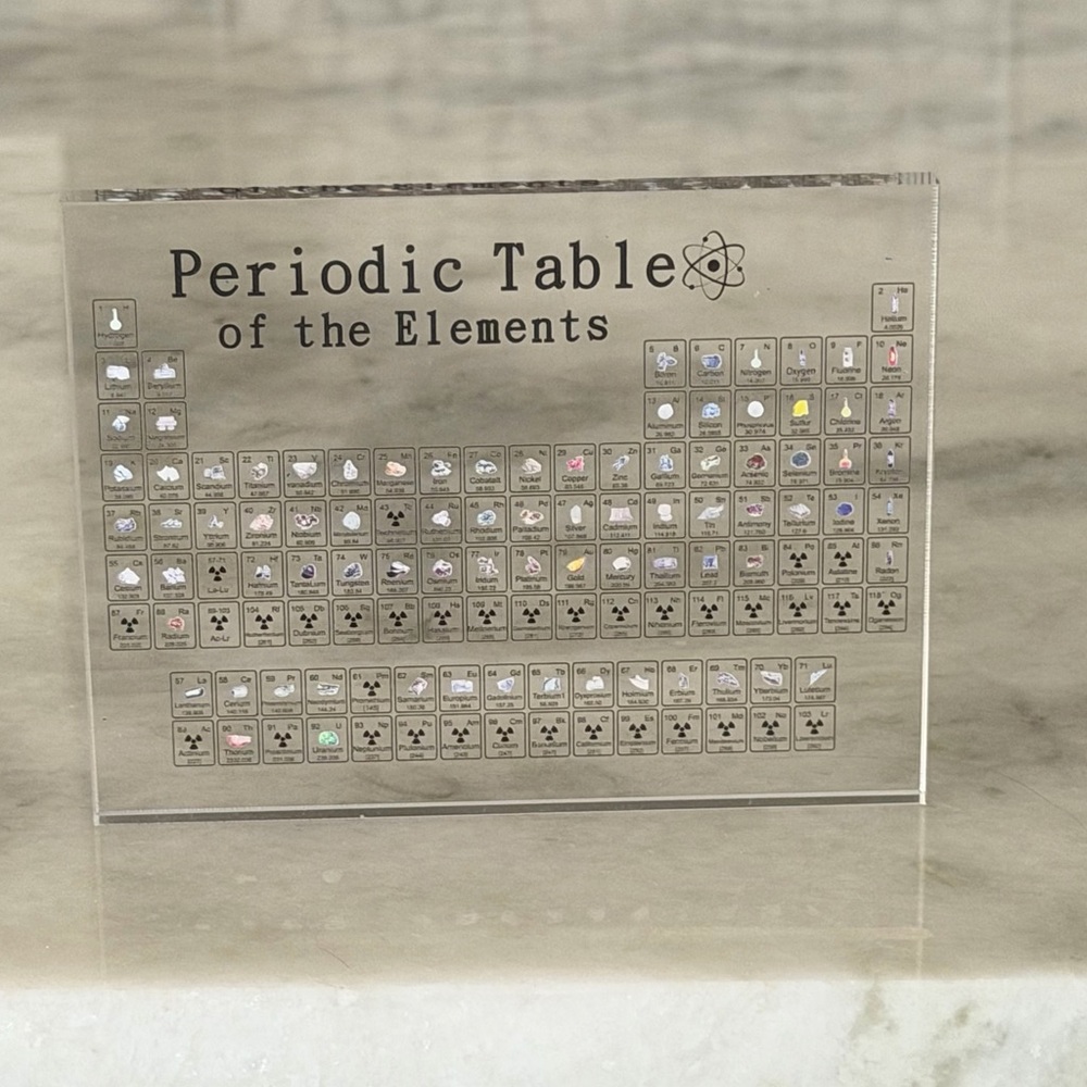 Periodic Table of the Elements Acrylic Desktop Display